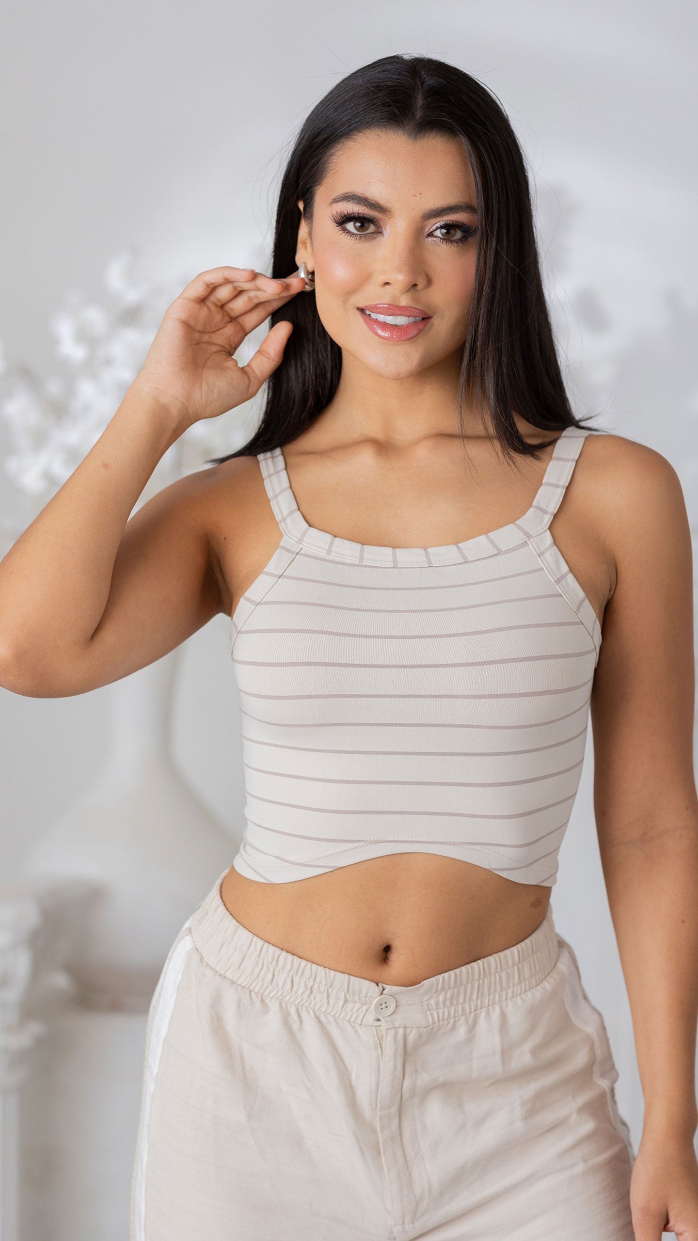 Crop Top De Rayas 16432